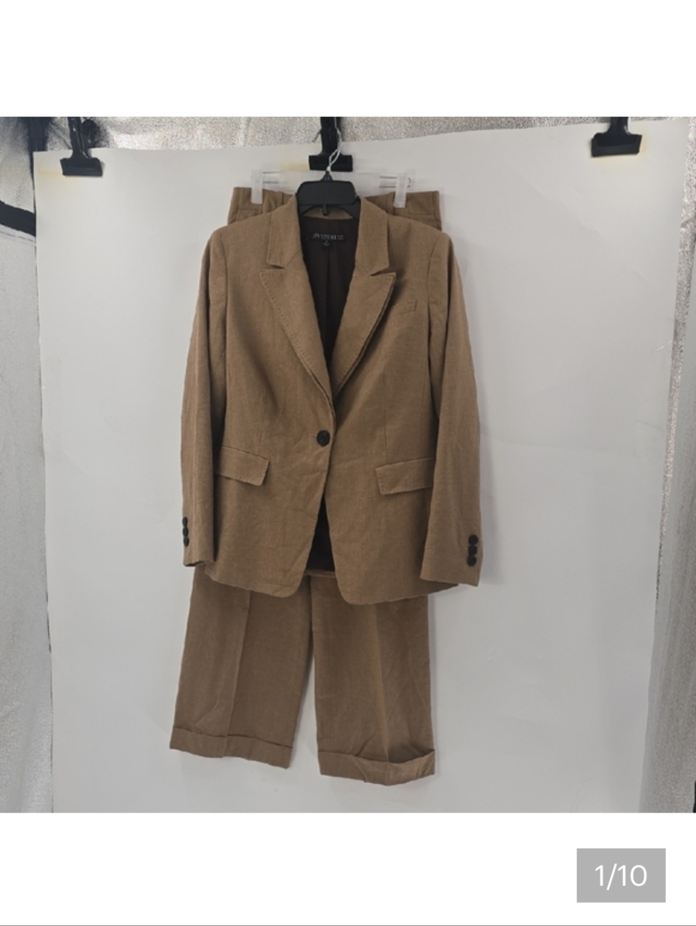 Lafayette 148 New York Mocha Blazer and Trousers - Picture 11 of 12